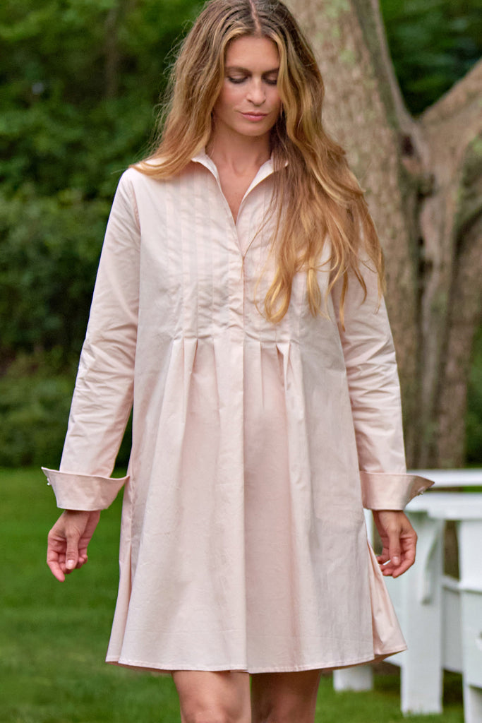 celine t shirt dress CELINE - Shirt Dress In Cotton Poplin - Blue - Size : 38