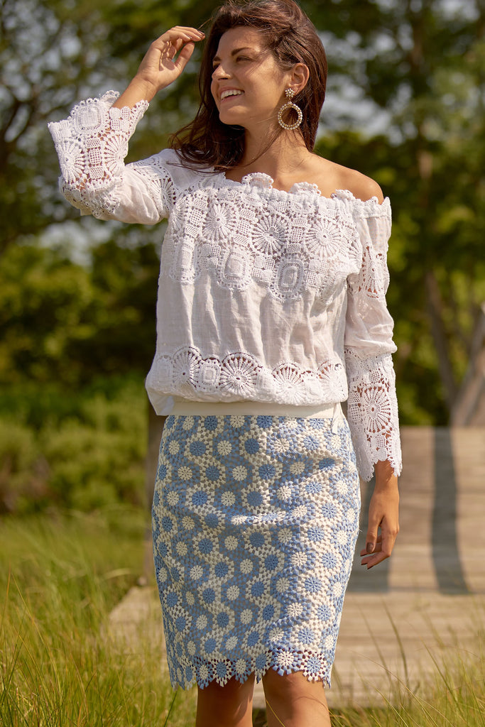 Daisy Skirt | blue/white | À-TOUT-ÂGE