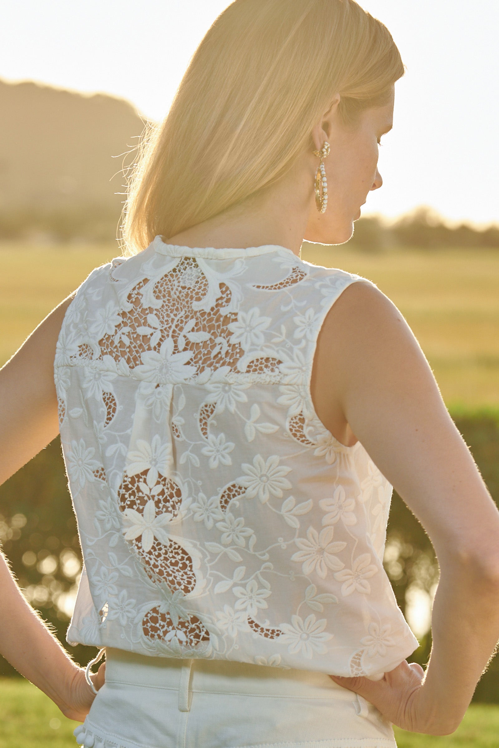 Tessa Embroidered Lace Top